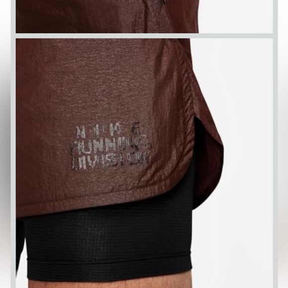 Nike Men's Nike Running Division Repel Dark Brown Athletic Shorts - Picture 6 of 7